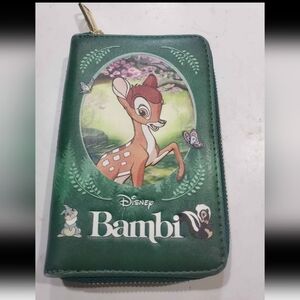 Disney Loungefly Bambi Green Wallet